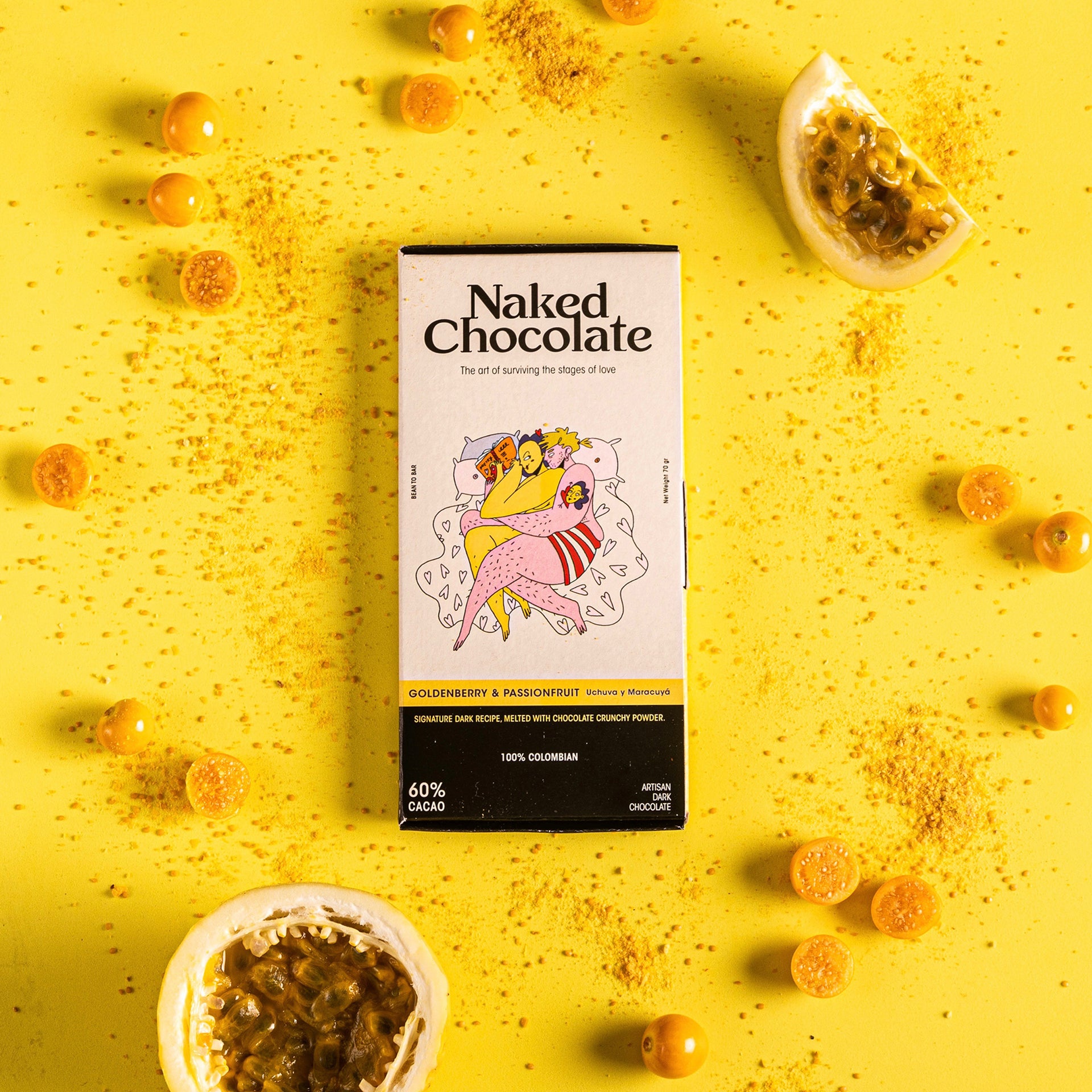 65% Dark Chocolate with Guava - Exotic flavors of dark chocolate with sweet and tangy guava.