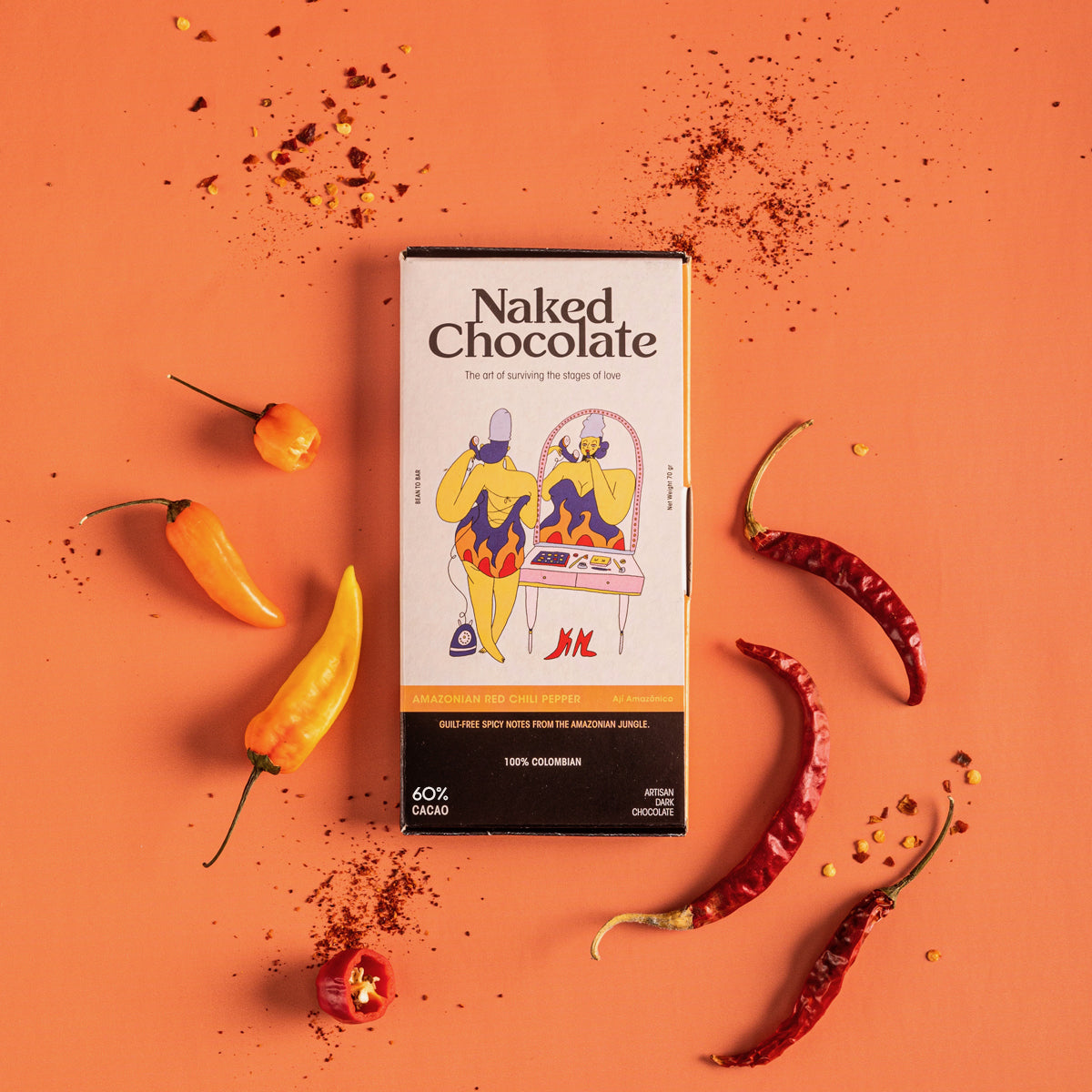 SPICY DARK CHOCOLATE WITH AMAZONIAN RED CHILI PEPPER