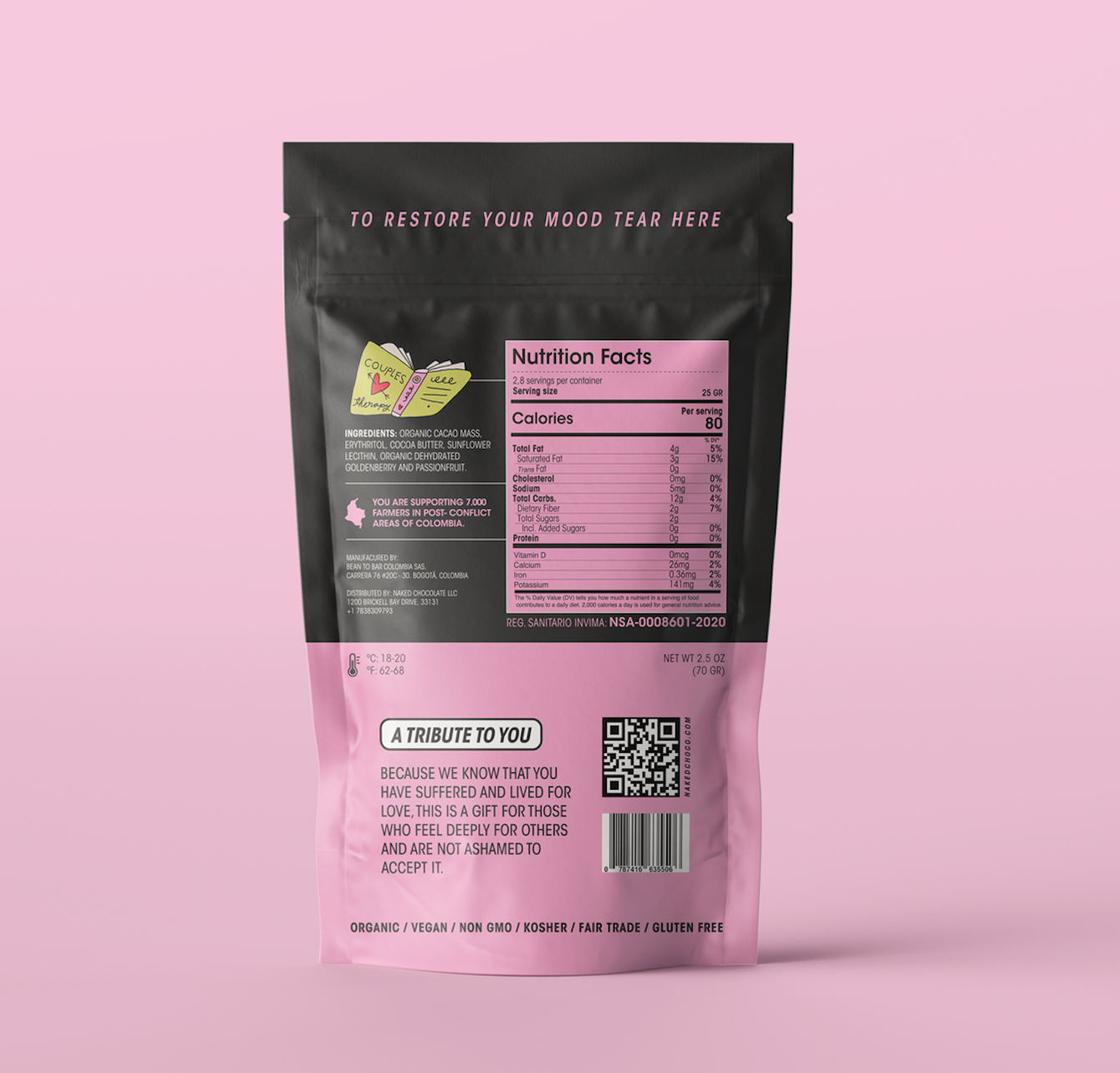 Naked Choco Dark Chocolate Craving Bites - Gourmet Dragées